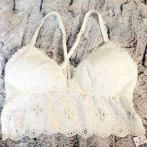 NWT Lace Detail Flounce Aerie Bralette